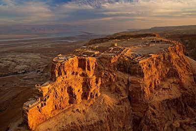 Masada and The Dead Sea From Tel Aviv